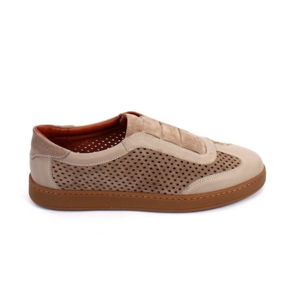 Roberto Serpentini 57130a Brown Leather Streetch Sneakers Shoes main image 4